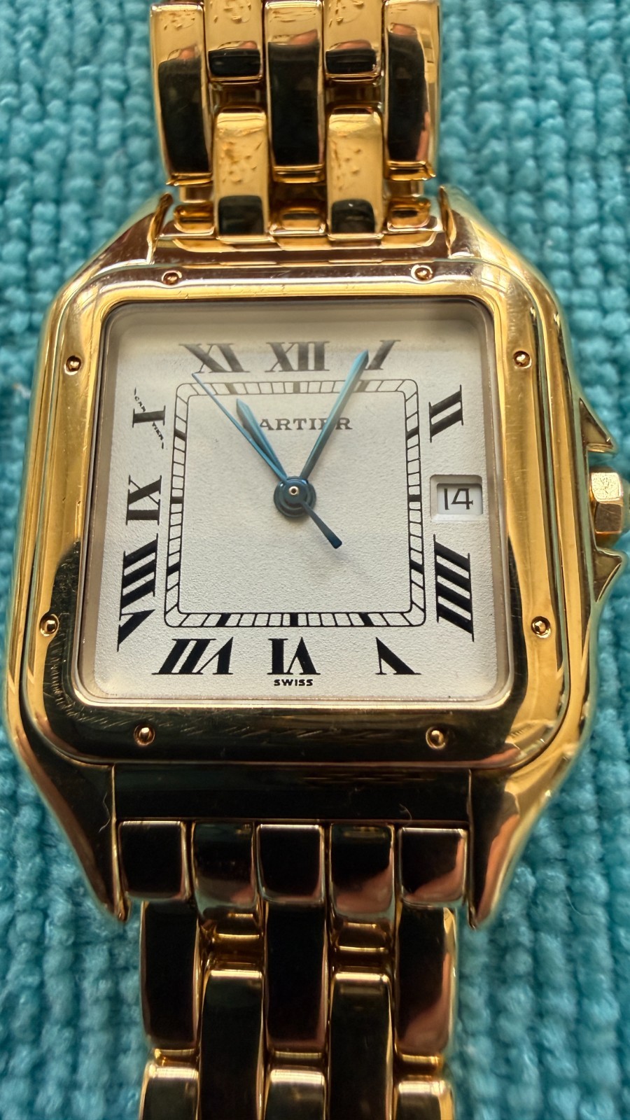 Cartier Panthere Large 18k Yellow Gold Ivory Dial Quartz Watch