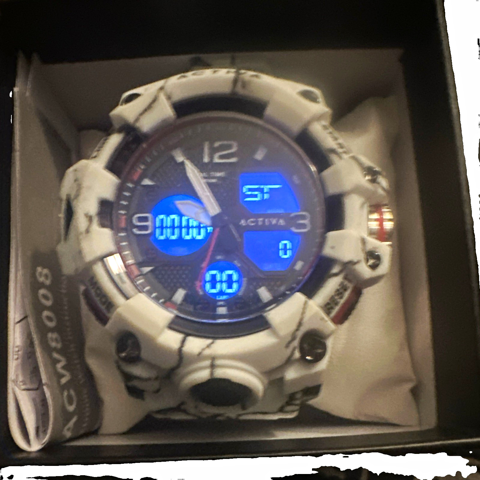 Activa Activa 3 Men’s Analog-Digital Sport Quartz LED 50mm 50m Resin Strap