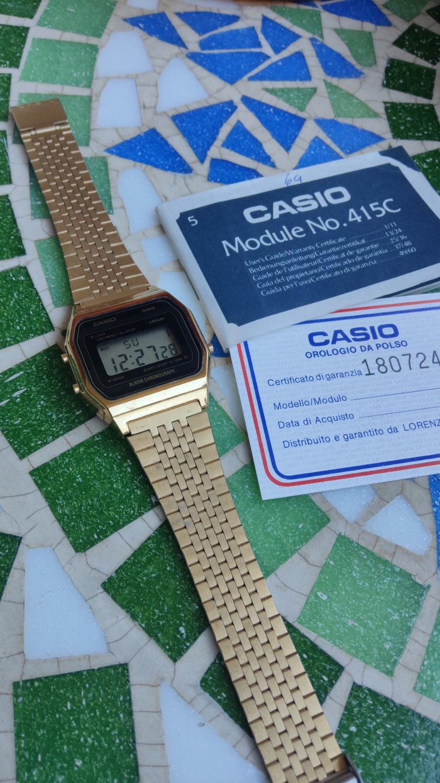 Vintage Lcd Digital Watch Casio A153G With Manual Nos