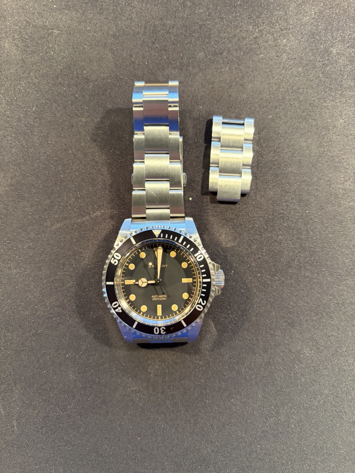 Baltany D3043AB 39mm NH38 Retro/Milsub Automatic Diver Watch