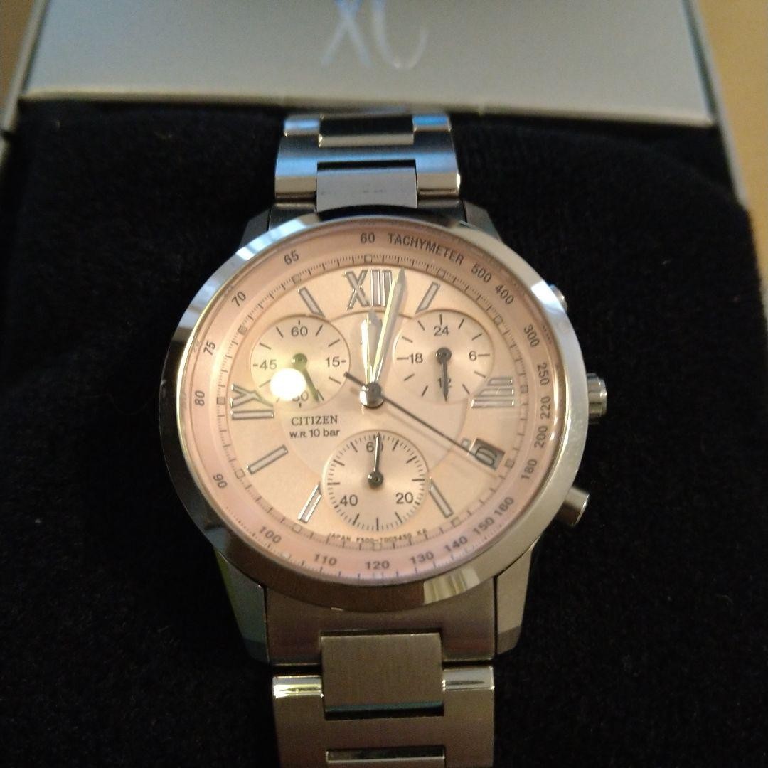 Excellent condition Citizen XC pink dial chronograph watch