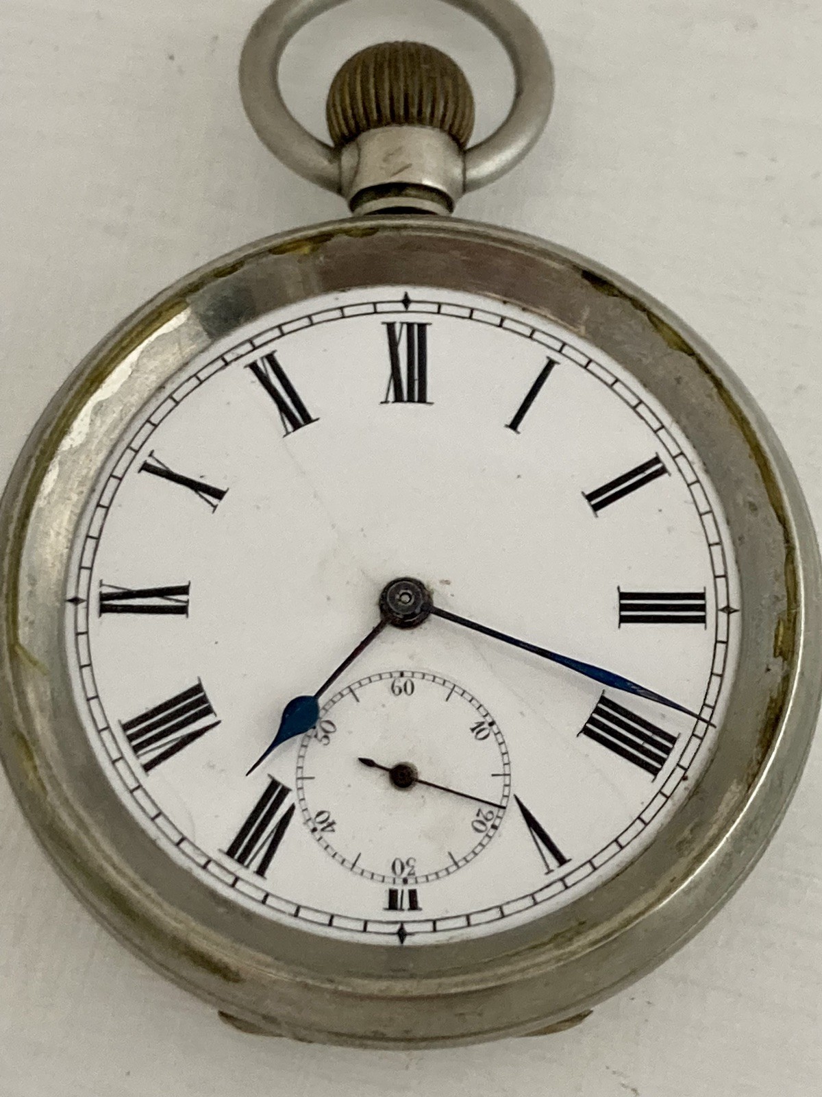 Vintage Miners Pocket Watch Working ( needs some TLC see description )