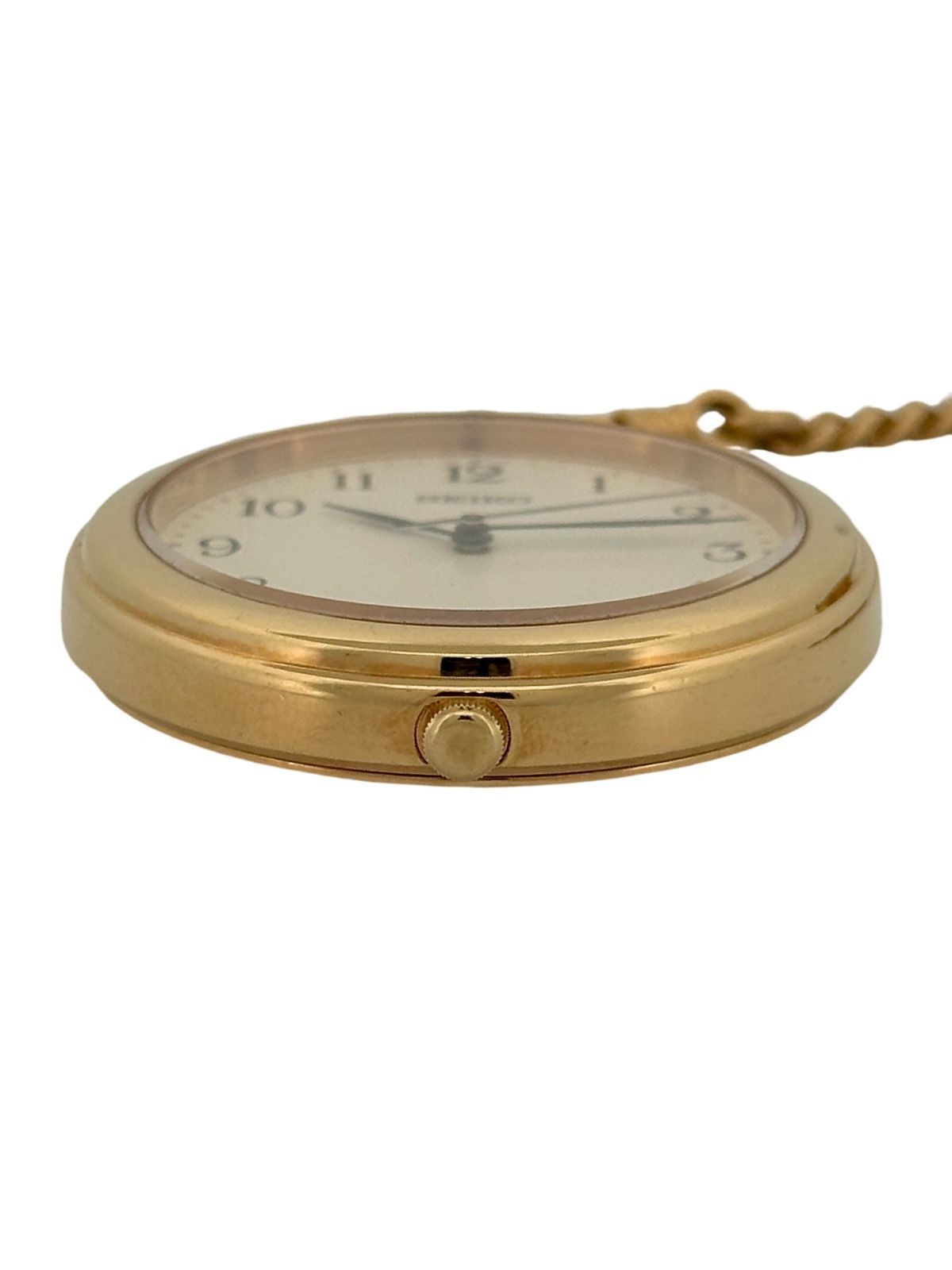 SEIKO Quartz 38.2mm Pocket Watch Unused Pre-owned Collectible Timepiece