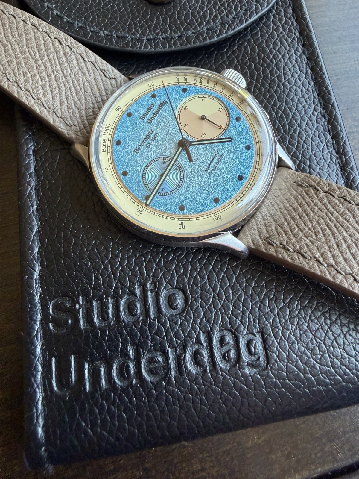 Studio Underd0g Desert Sky Manual Chronograph 38mm – Excellent w/ Box and Papers