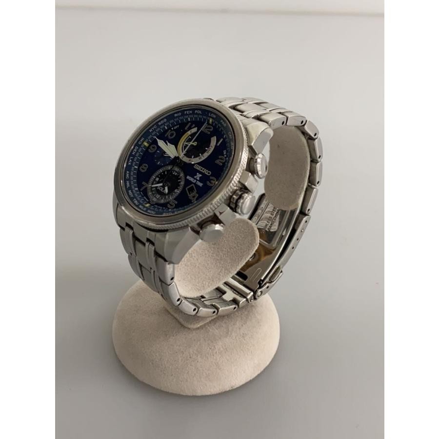 SEIKO V195-0AD0 Case Size 4.9 ×4.7cm Wrist Size 19cm Used Watch #121017