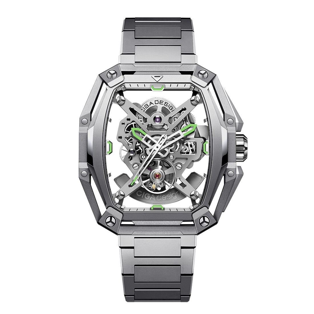 CIGA Design Z Hunter Automatic Skeletonized Steel Tonneau Men’s Watch