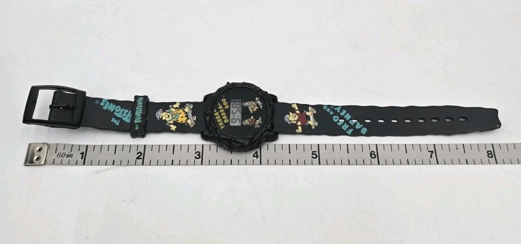 Vintage 1991 The Flintstones Skateboarding Watch 90s Wristwatch Fred Barney