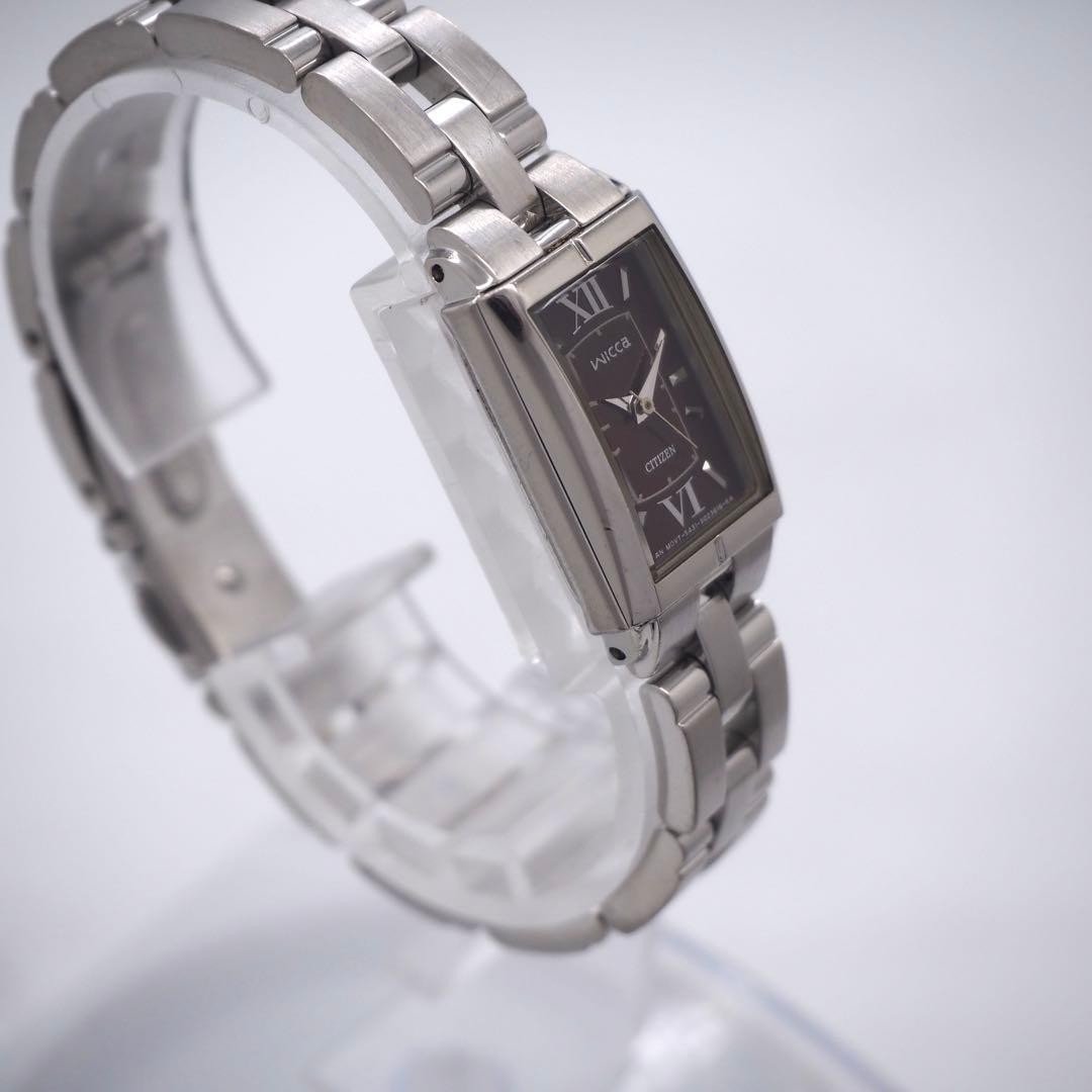 712 Working CITIZEN Watch Ladies Wicca Silver Wine Red