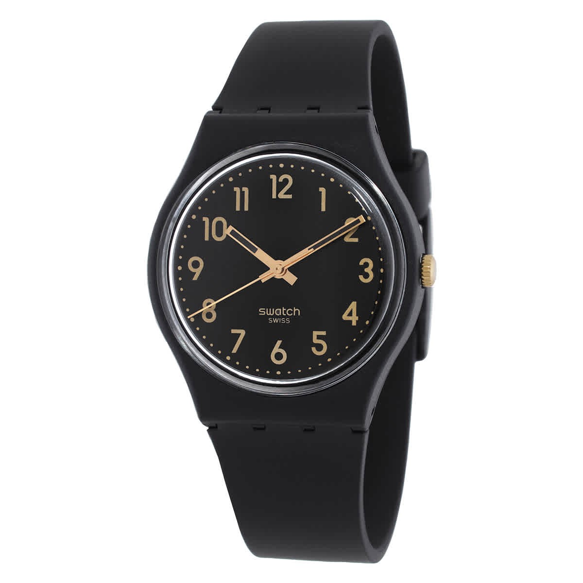 Swatch Golden Tac Quartz Black Dial Unisex Watch SO28B113