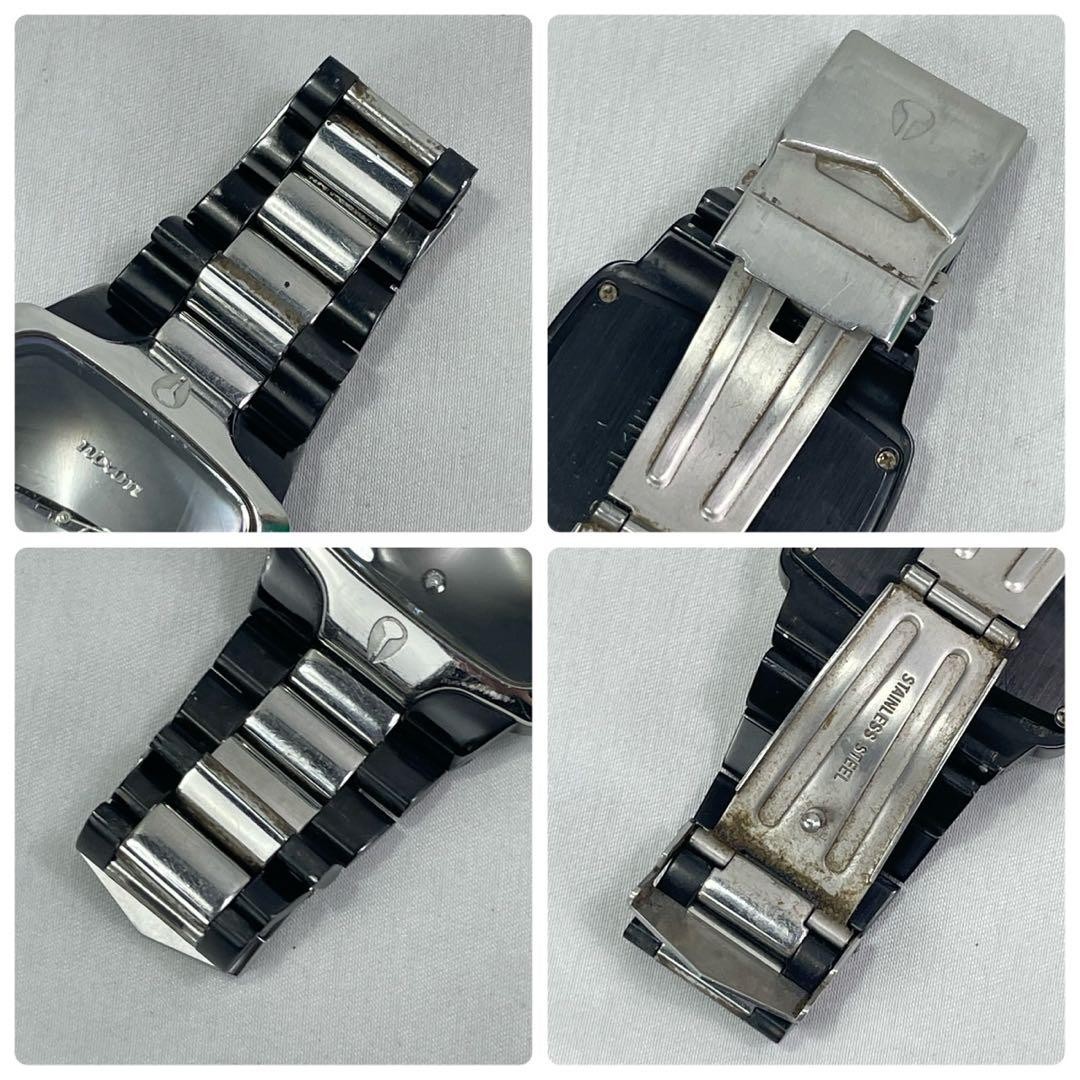NIXON THE PLAYER Quartz Watch 1P Diamond Metal Black Silver Analog Dial