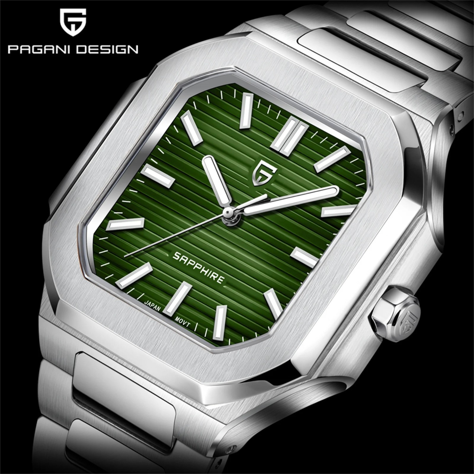 PAGANI DESIGN PD-YS019 2025 Business Luxury Quartz Square TMI VH31 Watch for Men
