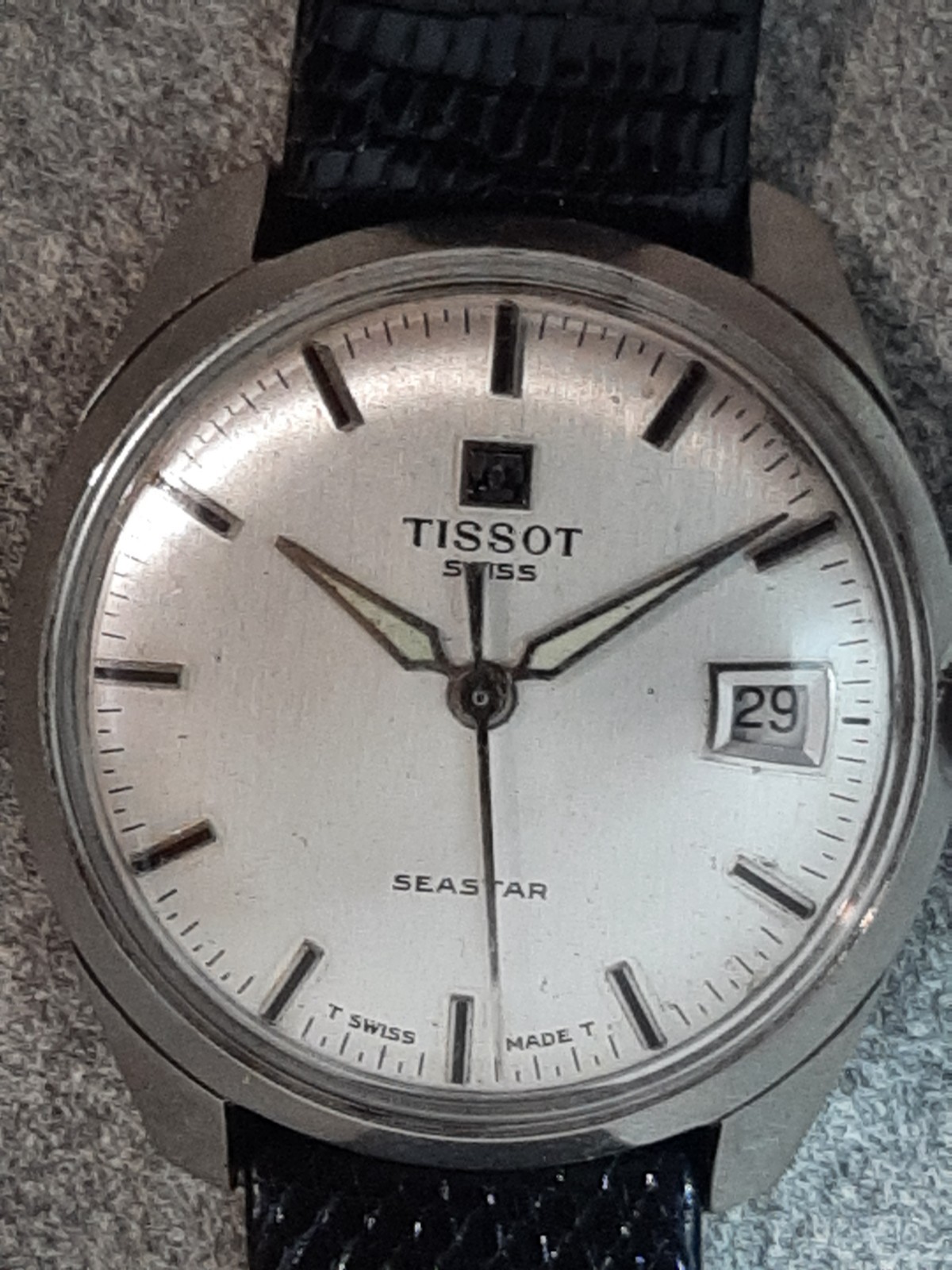 TISSOT SEASTAR MANUAL 1970s. STAINLESS STEEL CASE. SCREW CASE. Mov. Cal. 782-1