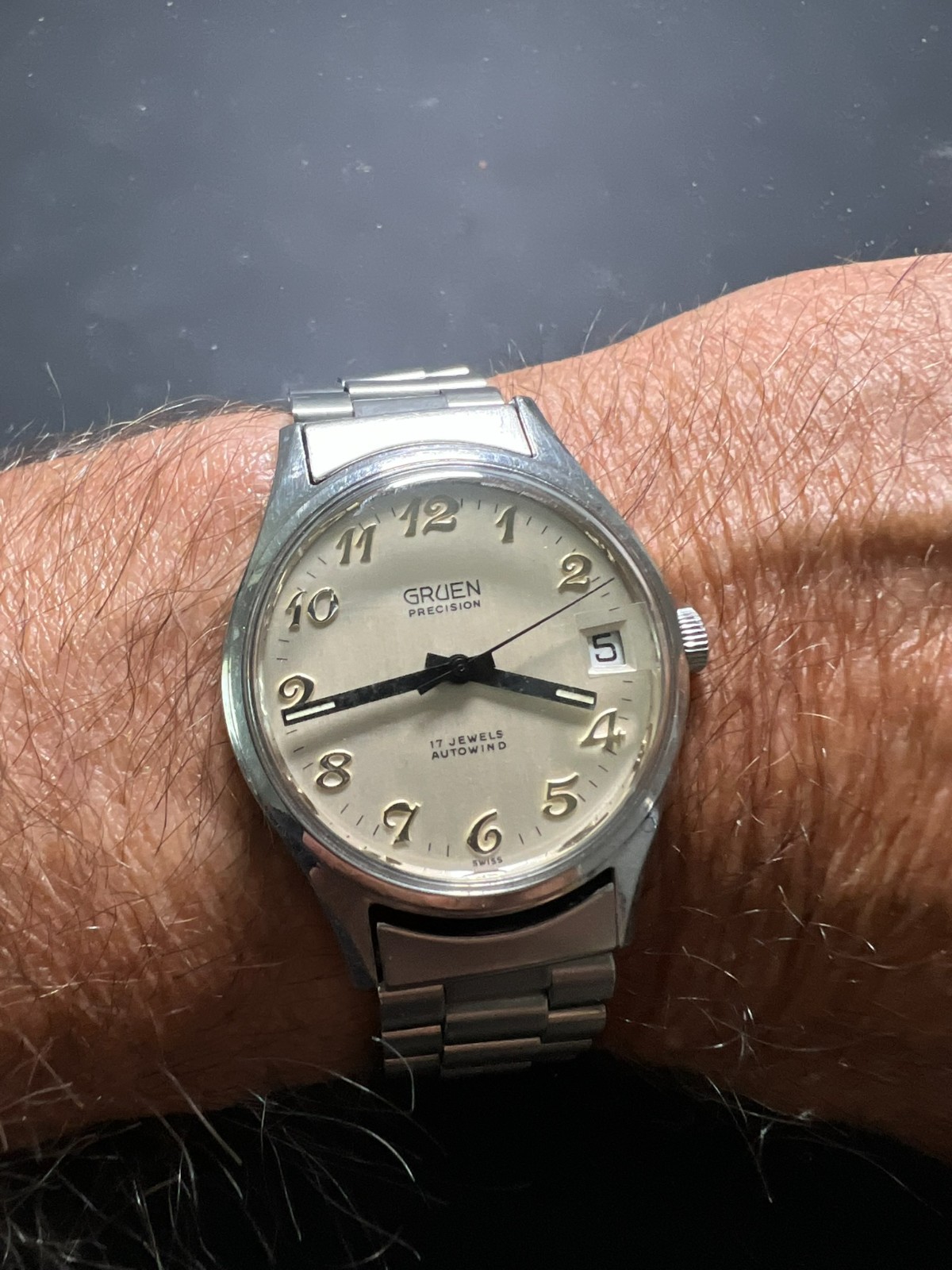 Gruen Precision Autowind 731 CA Men Automatic Watch 17j – Original Bracelet