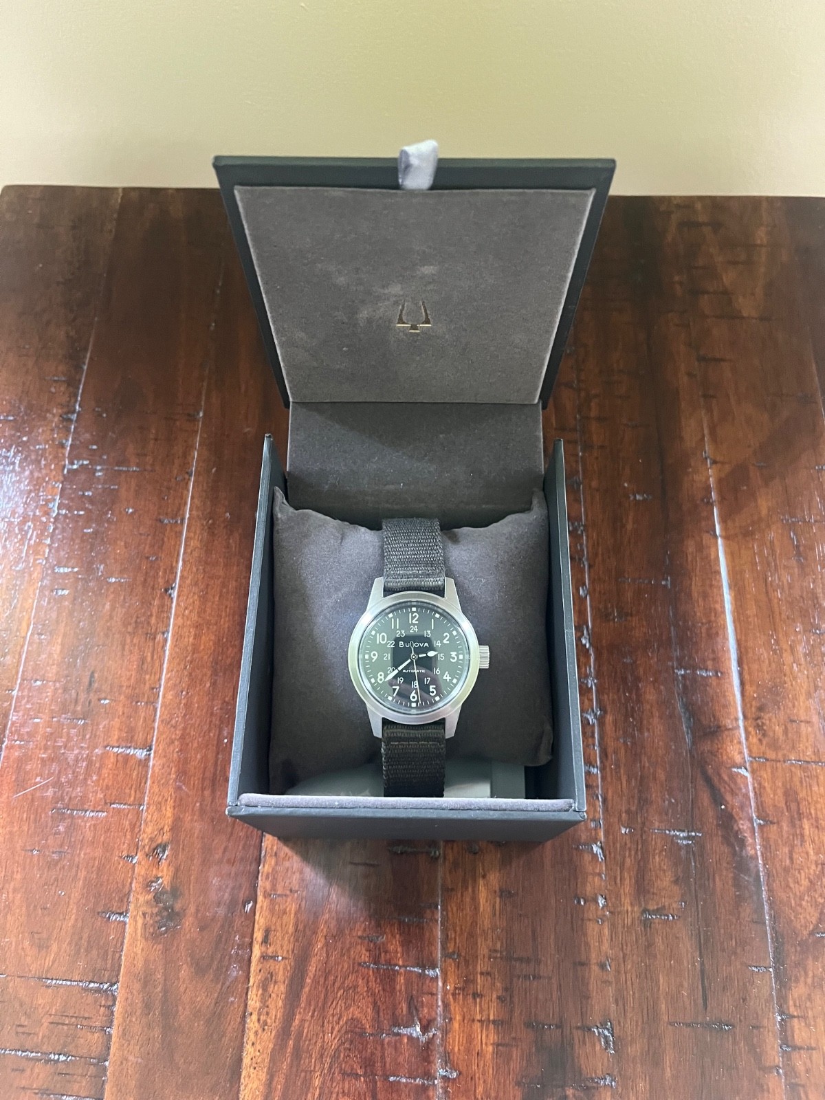 Bulova Men’s 96A259 Military VWI Special Edition Hack Black Automatic Watch 38MM