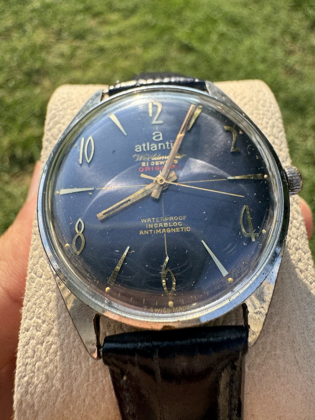 Vintage Atlantic Worldmaster Blue Dial 1970s – Rare Mechanical Watch