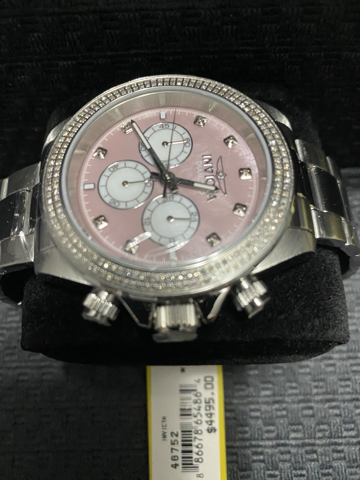 Invicta 44mm Elite .88ctw Diamond Bezel W/MOP Dial Watch, Model#48752 Brand New