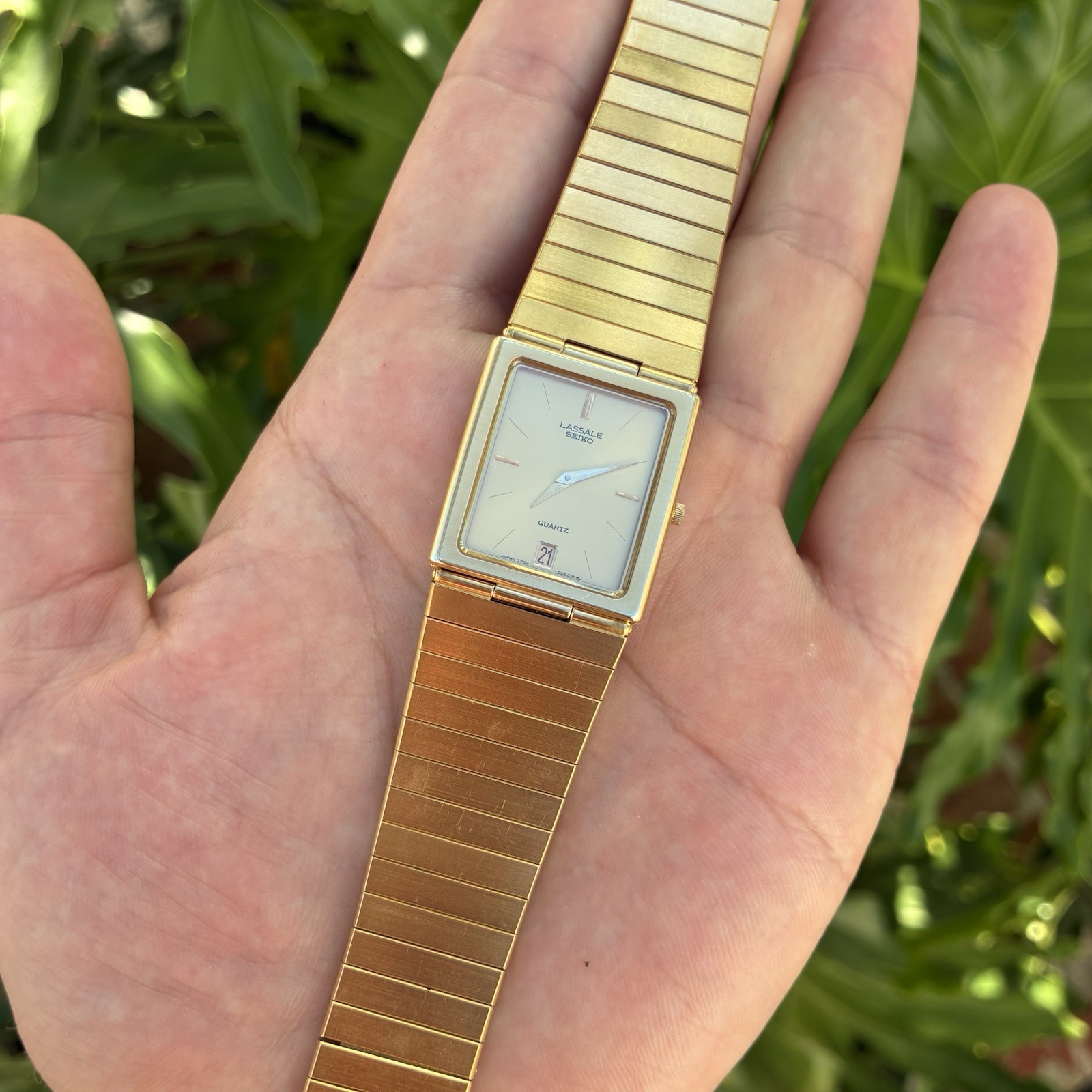 RARE STUNNING Seiko Lassale Men’s Tank Watch Read Description