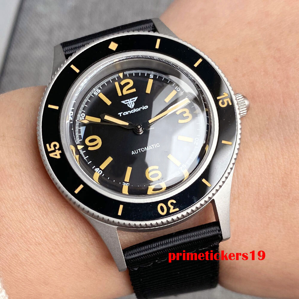 Tandorio Luminous Sandblasted 20bar Automatic Men Watch Domed Sapphire 120 Click