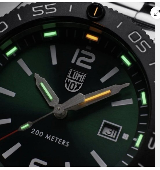Luminox Pacific Diver Green Dial Tritium Stainless Mens 44mm SWISS Watch XS.3137