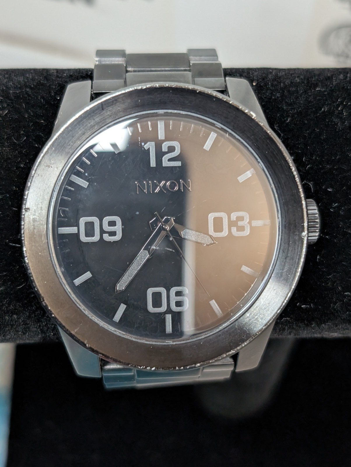 Nixon Corporal SS Watch Stainless Steel Black. Brand New Battery, Works Great.