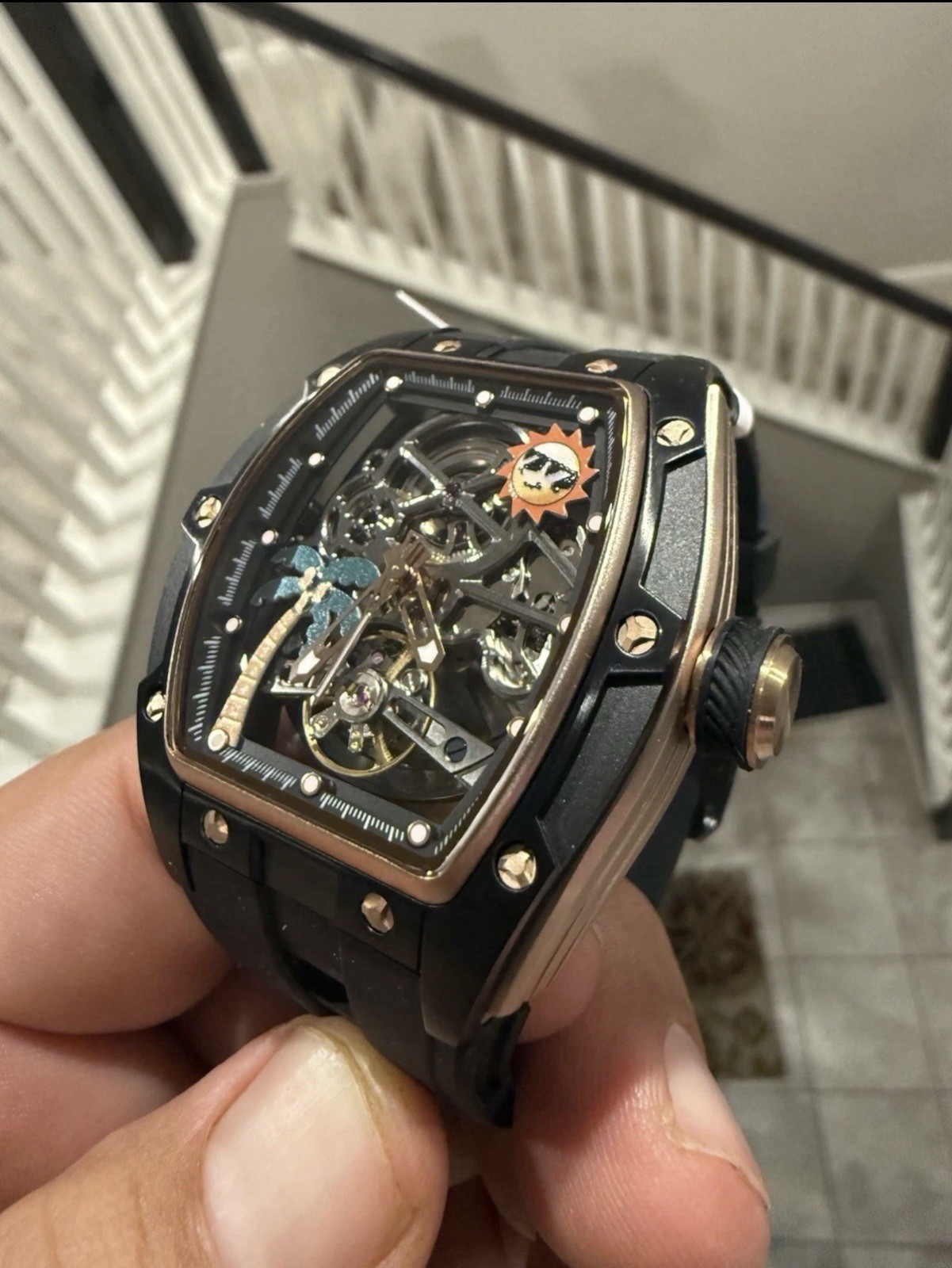 Invicta 69592 RARE!!! S1 Rally Radian Prism AUTO SKELETON watch 42mm Black