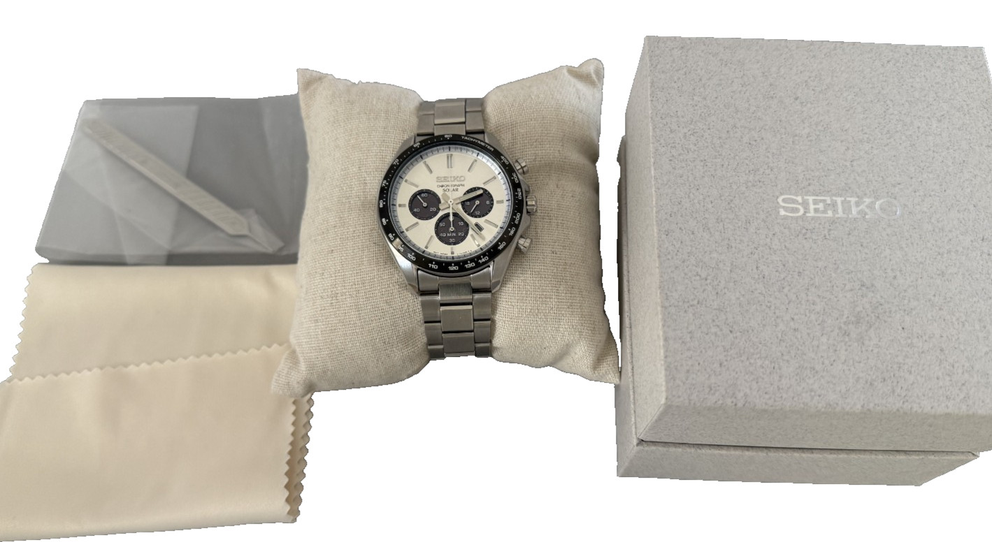 [UNUSED w/Box] SEIKO Selection SBPY165 V175-0FA0 Solar Panda Men’s Watch 20cm