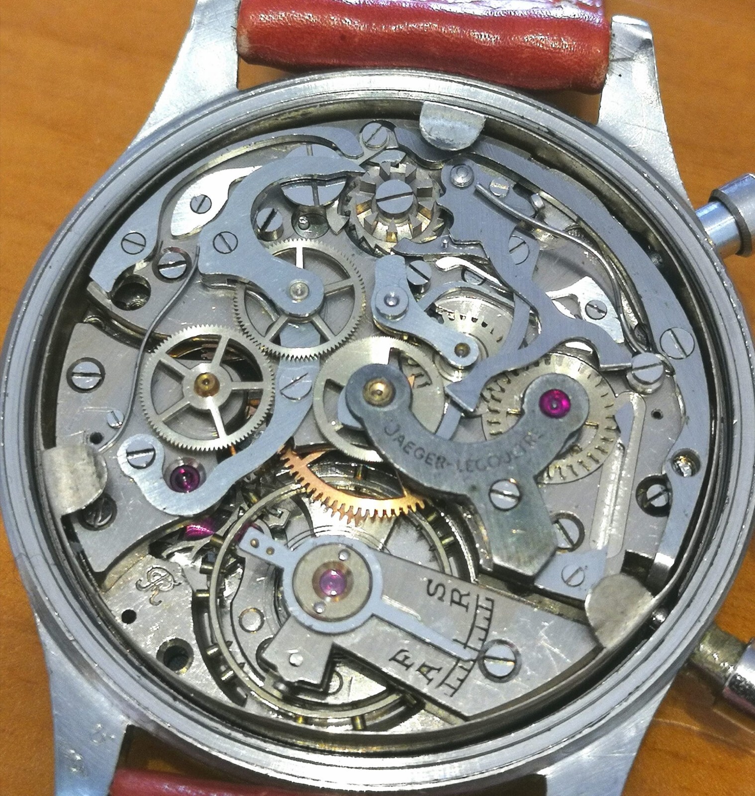 Vintage unicompax steel chronograph with pump buttons and screw bottom.