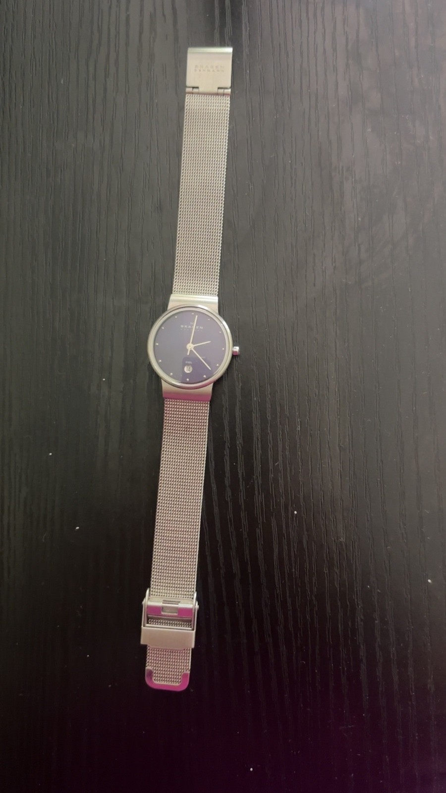 Skagen Denmark Steel 355SSSN Mesh Band Quartz Analog Women’s Watch Battery