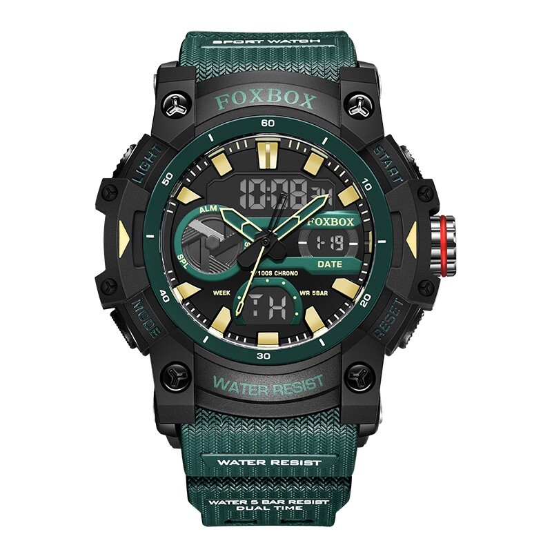 Men’s Watch Big Dial Quartz Digital Analog Luminous Waterproof Sports Wristwatch