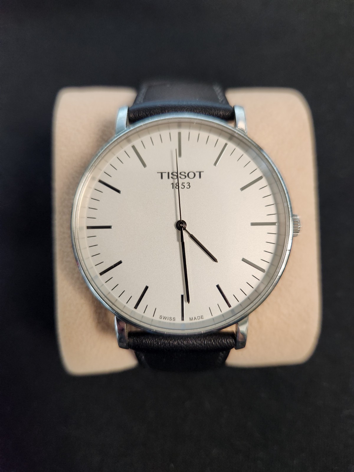 Tissot Everytime Silver Dial Leather Band Men’s Watch T1096101603100