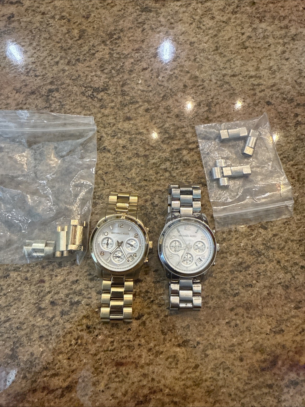 Michael Kors Watch Stainless Steel Watch Bundle Gold And Silver Colored 38mm