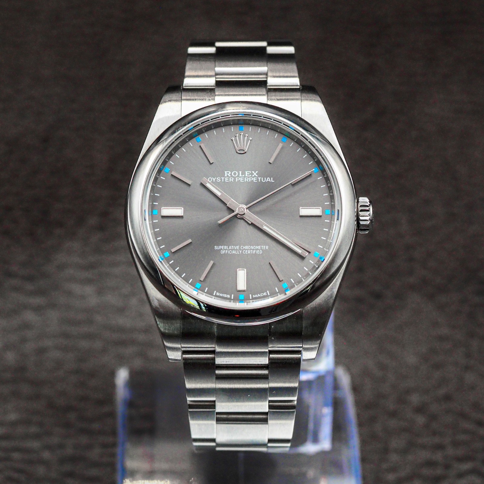 Rolex Oyster Perpetual 39 Rhodium Dial 114300 Full Set 2017