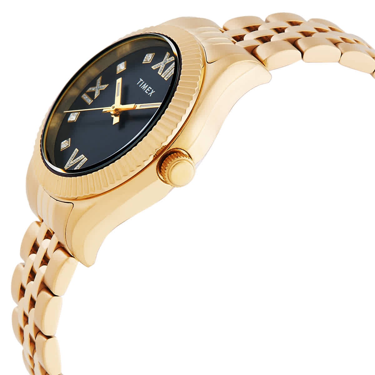 Timex Waterbury Legacy Quartz Black Dial Ladies Watch TW2V45700VQ