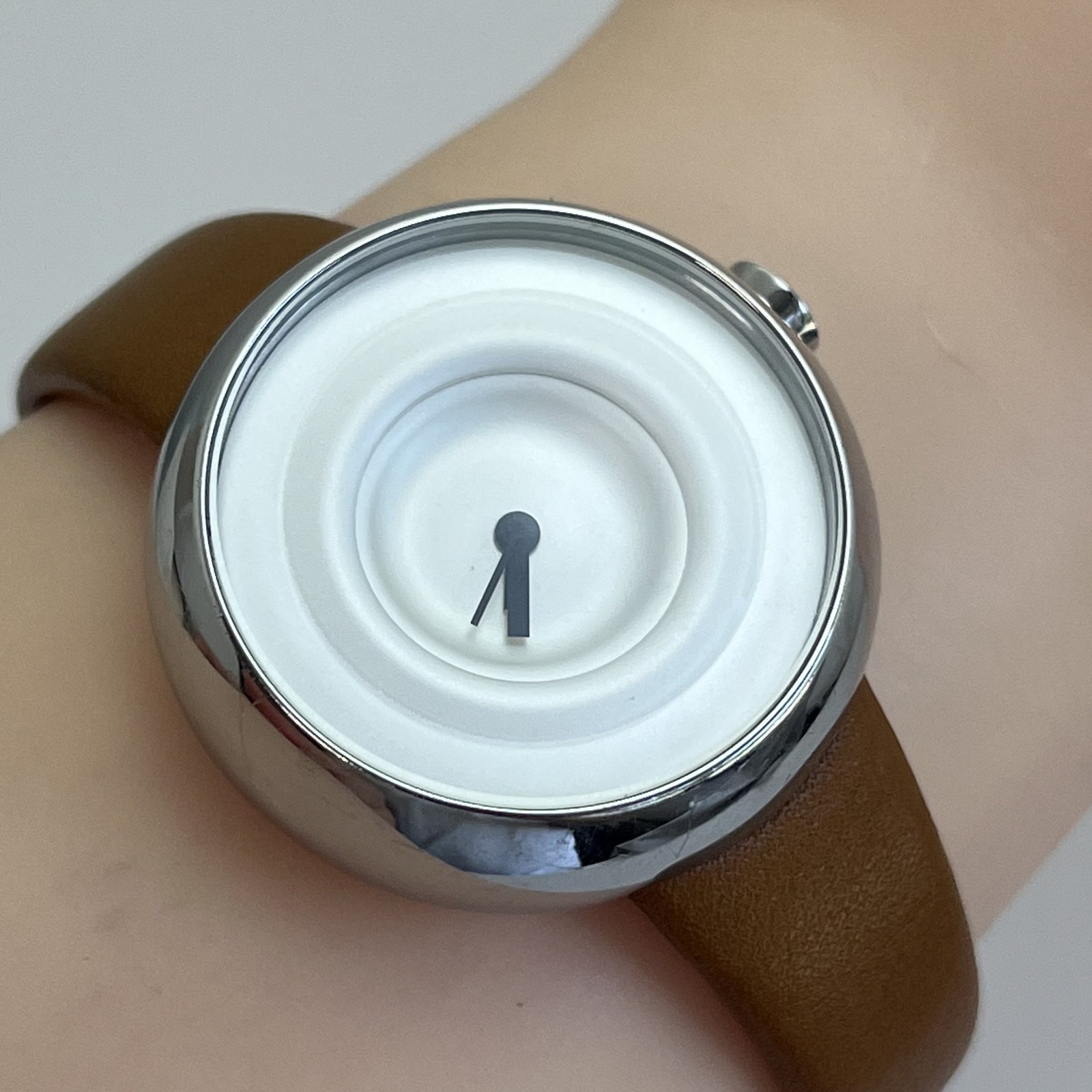 TACS LITTLE DROP Water Ripple Design Quartz Watch TS1301 Minimalist Leather#944B