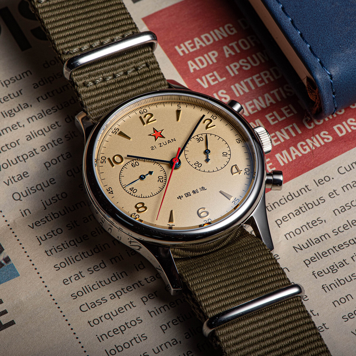 Aviation SEAGULL1963 ST19Exhibition Sapphire Chronograph Manual Mechanical Watch