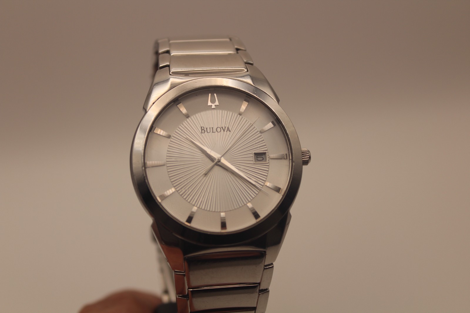 Bulova 38MM Men’s Classic Sunburst Dial Stainless Steel Date Watch C860832