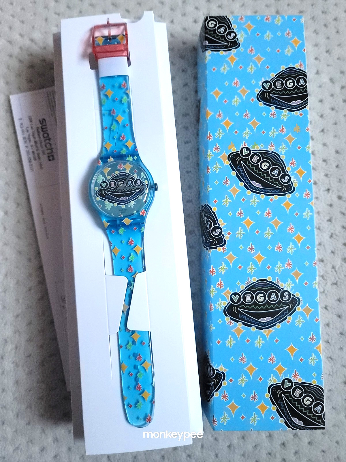 NIB Swatch Destination Watch PRETTY VEGAS! Exclusive Jelly Blue- NEW RELEASE