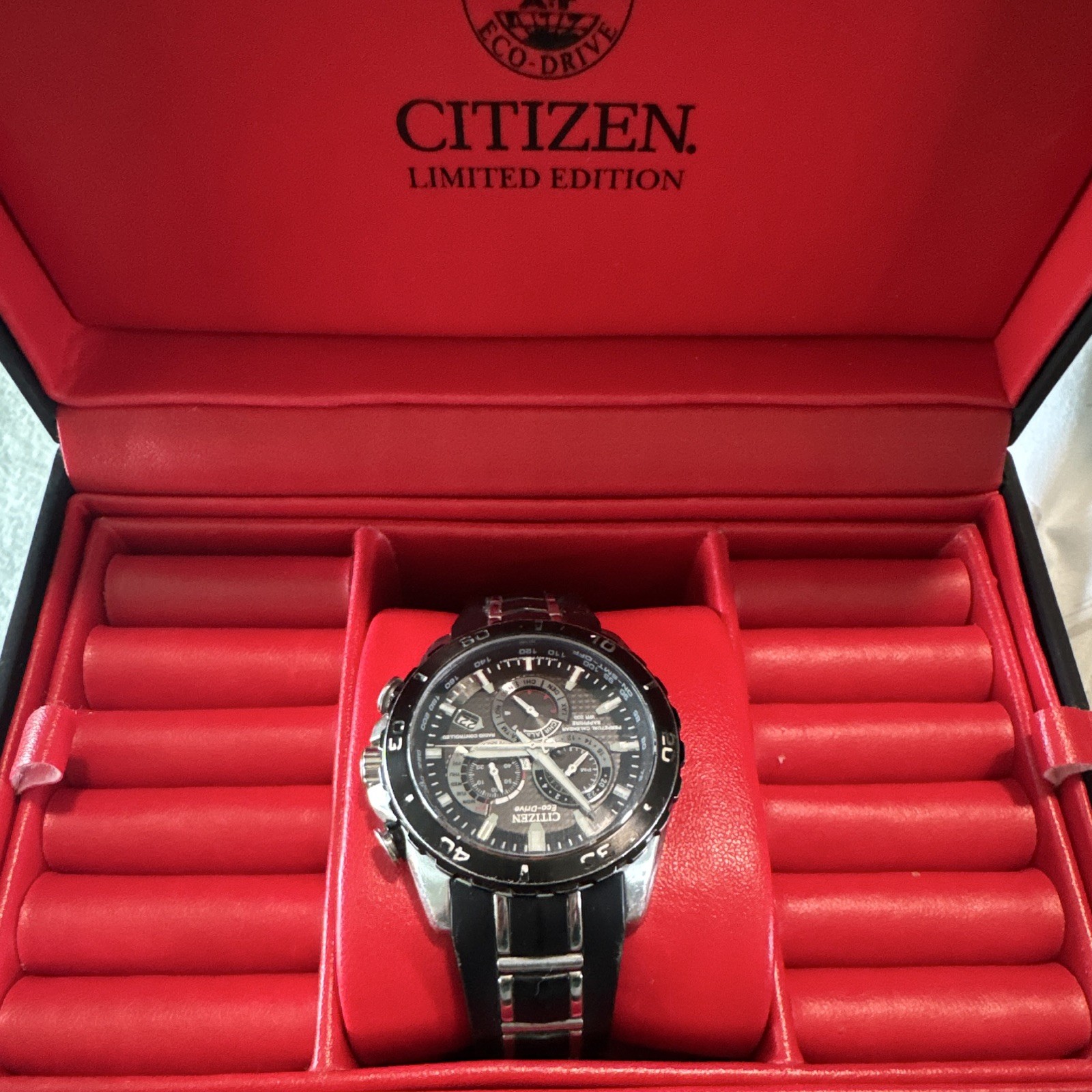 Citizen Eco-Drive Limited Edition Chronograph Tachymeter 200m Black Dial