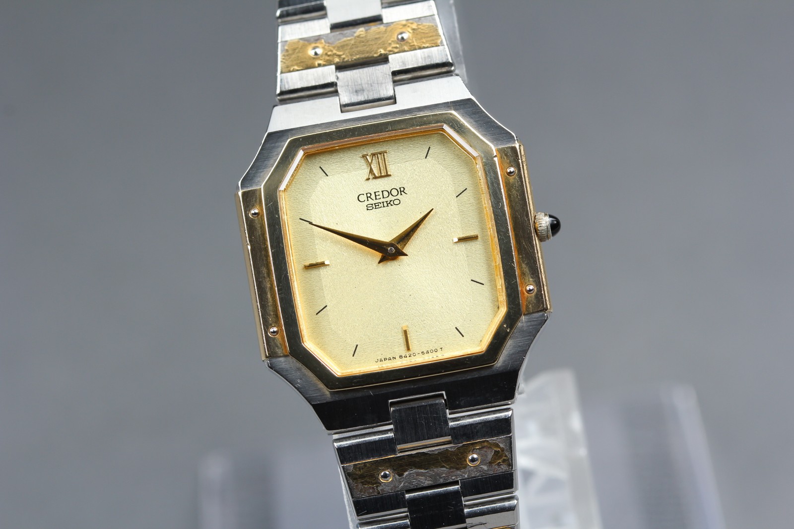 [Exc+5] SEIKO Credor 8420-5360 23mm Gold Dial 18KT 14KT Qz Women’s Watch
