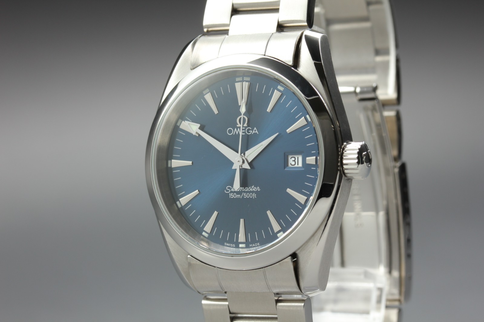 [MINT] OMEGA Seamaster Aqua Terra 2518.80 Blue Dial Cal.1538 Quartz 36mm Men’s