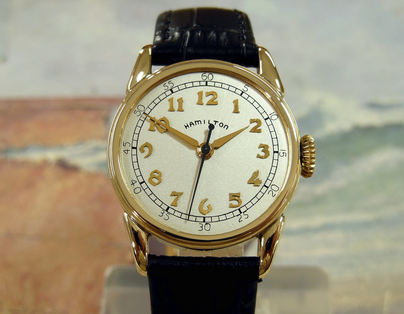 1946 Vintage HAMILTON SECOMETER, Stunning SILVER Dial, Serviced, 1 Year warranty
