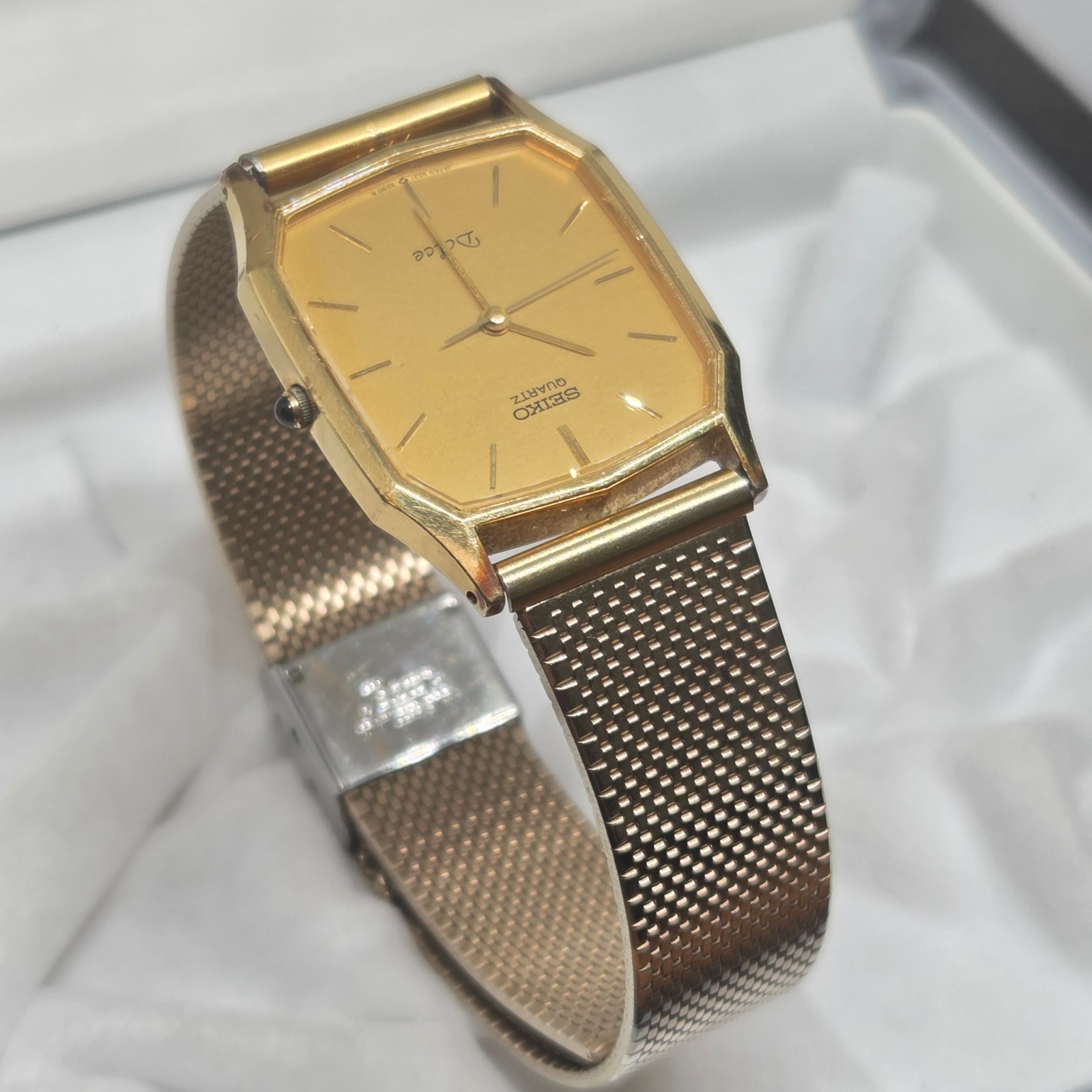 Seiko Dolce 9531-5030 Gold Quartz Watch Original Band Made in Japan