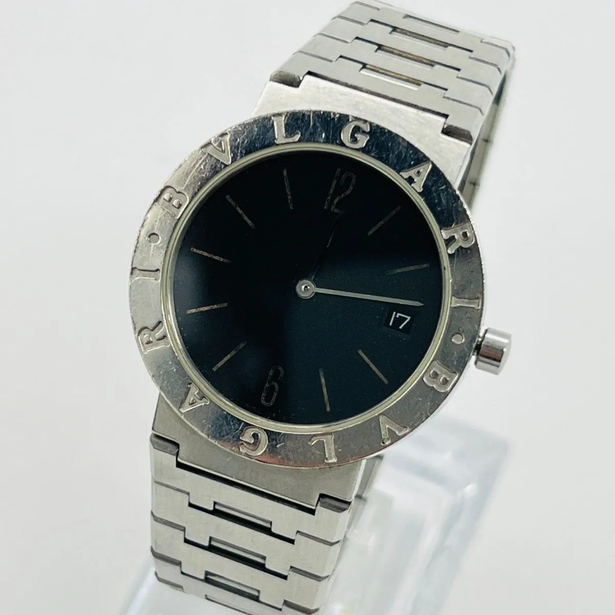 BVLGARI BB33SS L232821 SS QZ Black Dial 33mm Silver Battery