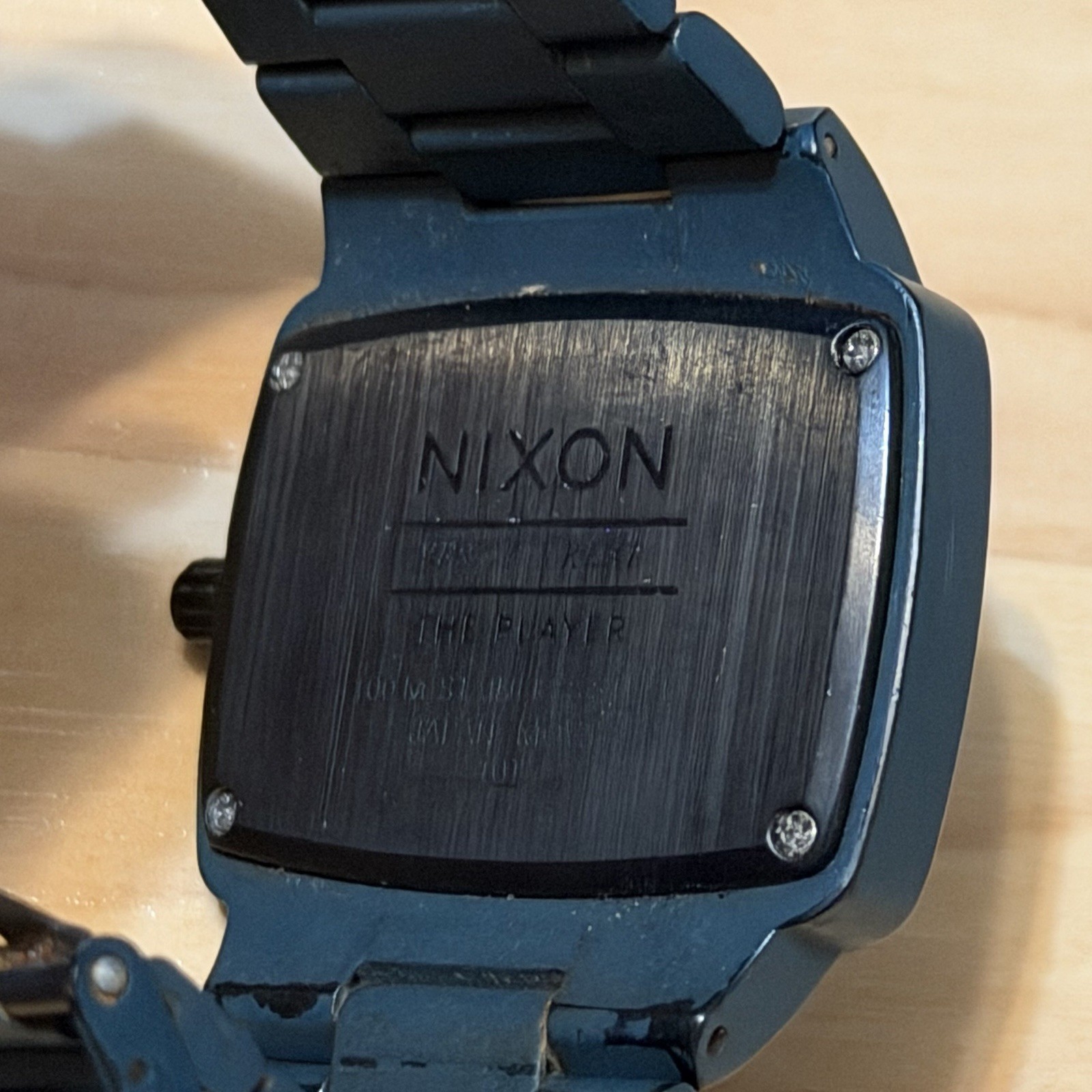 Nixon The Player “Yes It’s Real” GUNSHIP Blue Men’s Analog Surf Watch RUNS READ