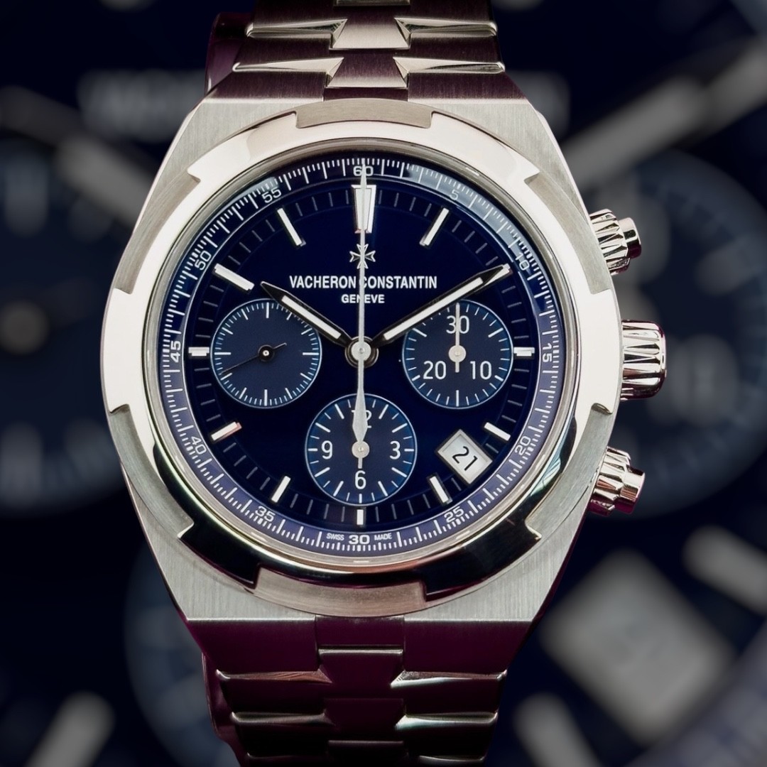 Brand-New! Overseas 5500V/110A-B148 Chronograph 42mm Blue Vacheron Constantine