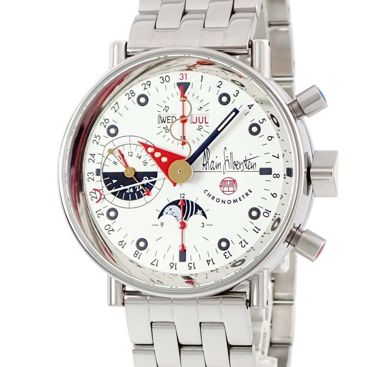 ALAIN SILBERSTEIN Chrono 2 KRONO 2 Completely serviced Moon Phase Triple C