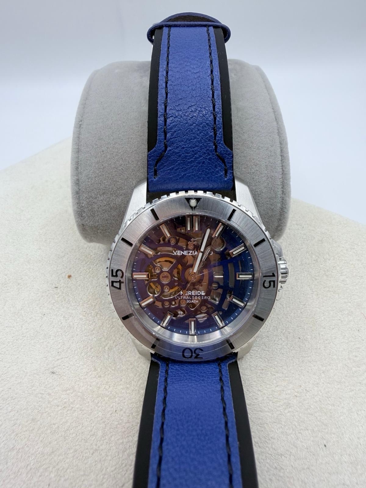 Venezianico Nereide UltraLeggero Skeleton Blue 3921502 Automatic 316L Men Watch