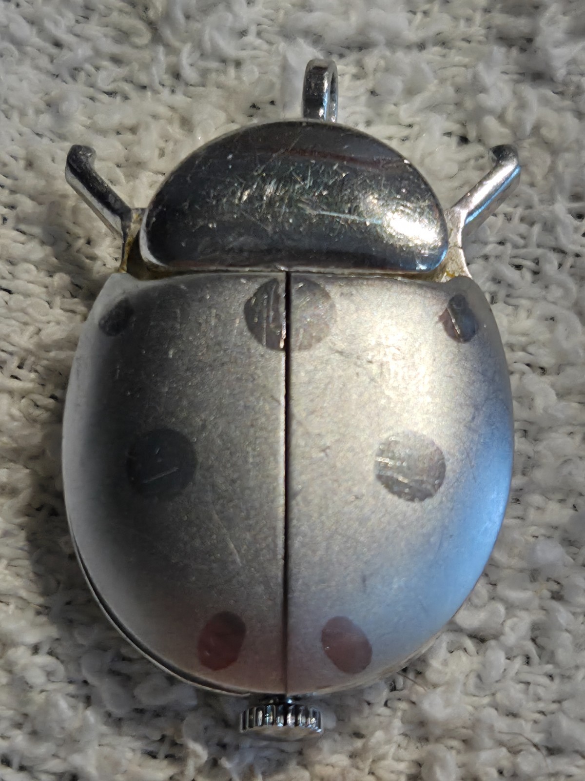 Vintage Parmex Lady Bug Cicada Pendant Watch- Working