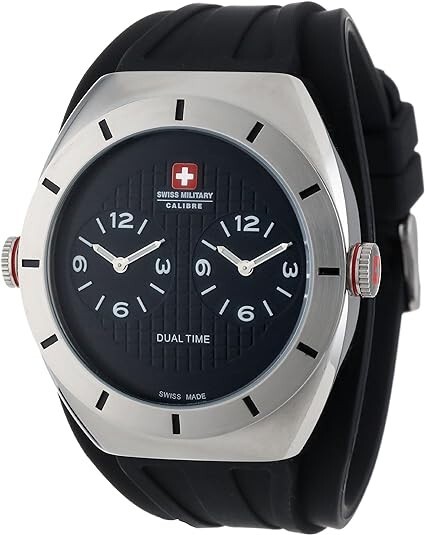 Swiss Military Calibre Commando Men Watch Black Dial Rubber Strap 06-4C1-04-007R