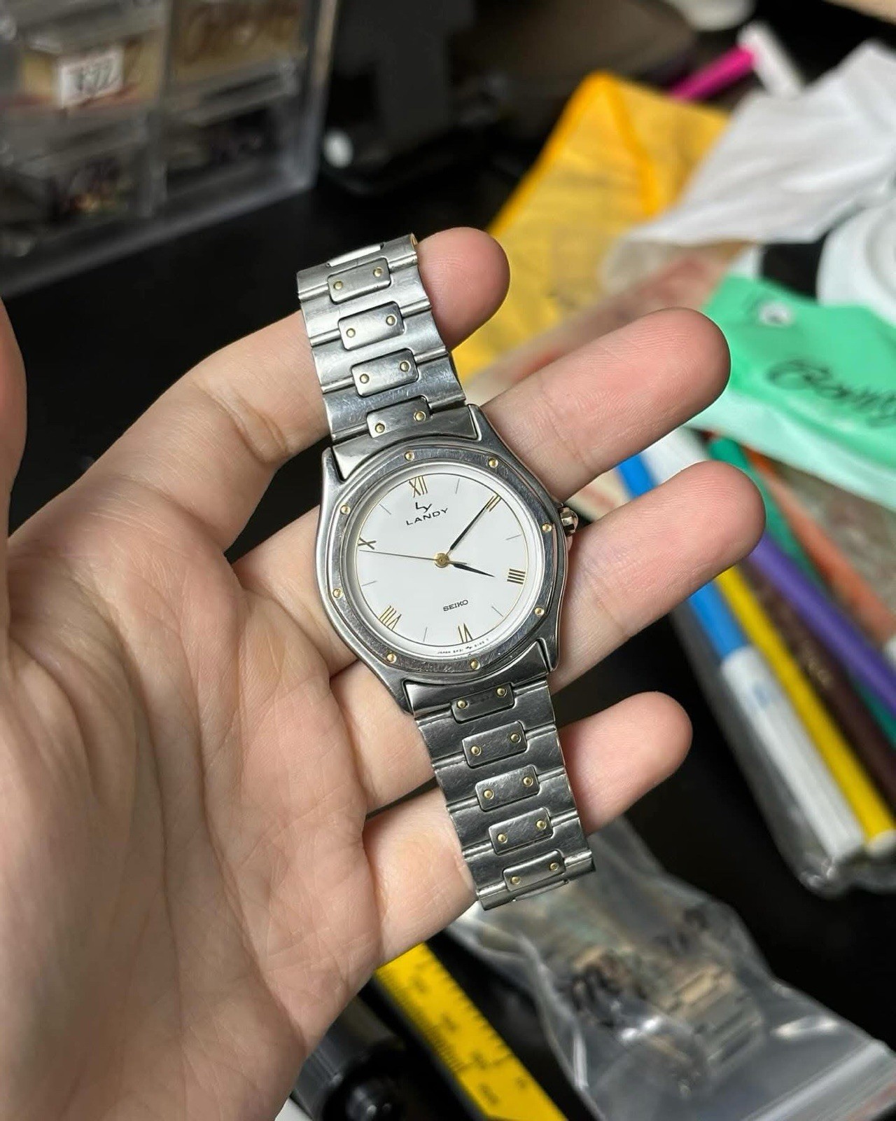 Vtg 1987 Seiko Landy 5P31-6130 Roman Dial [Near Mint] Men’s Watch